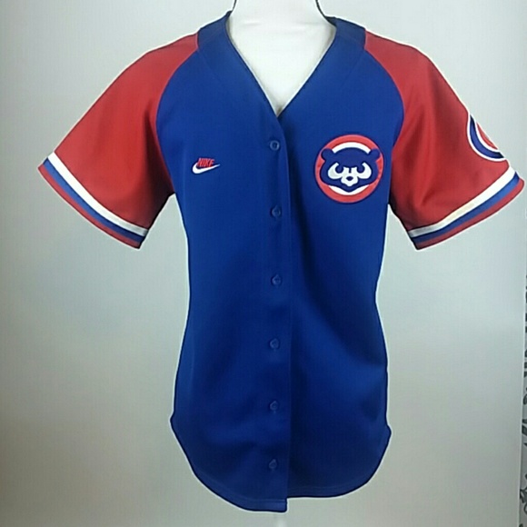 cubs button down jersey